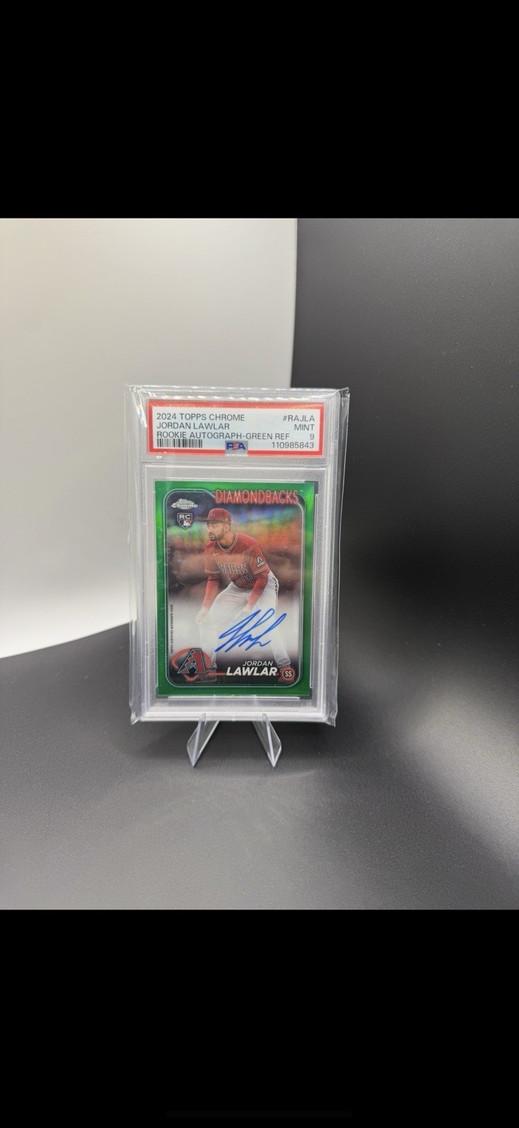 2024 Topps Chrome - Rookie Autographs Jordan Lawlar #RA-JLA Green Refractor /99