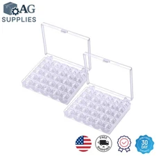 Effortless Sewing: 50 Pcs Bobbins with Clear Case & Storage for Organization