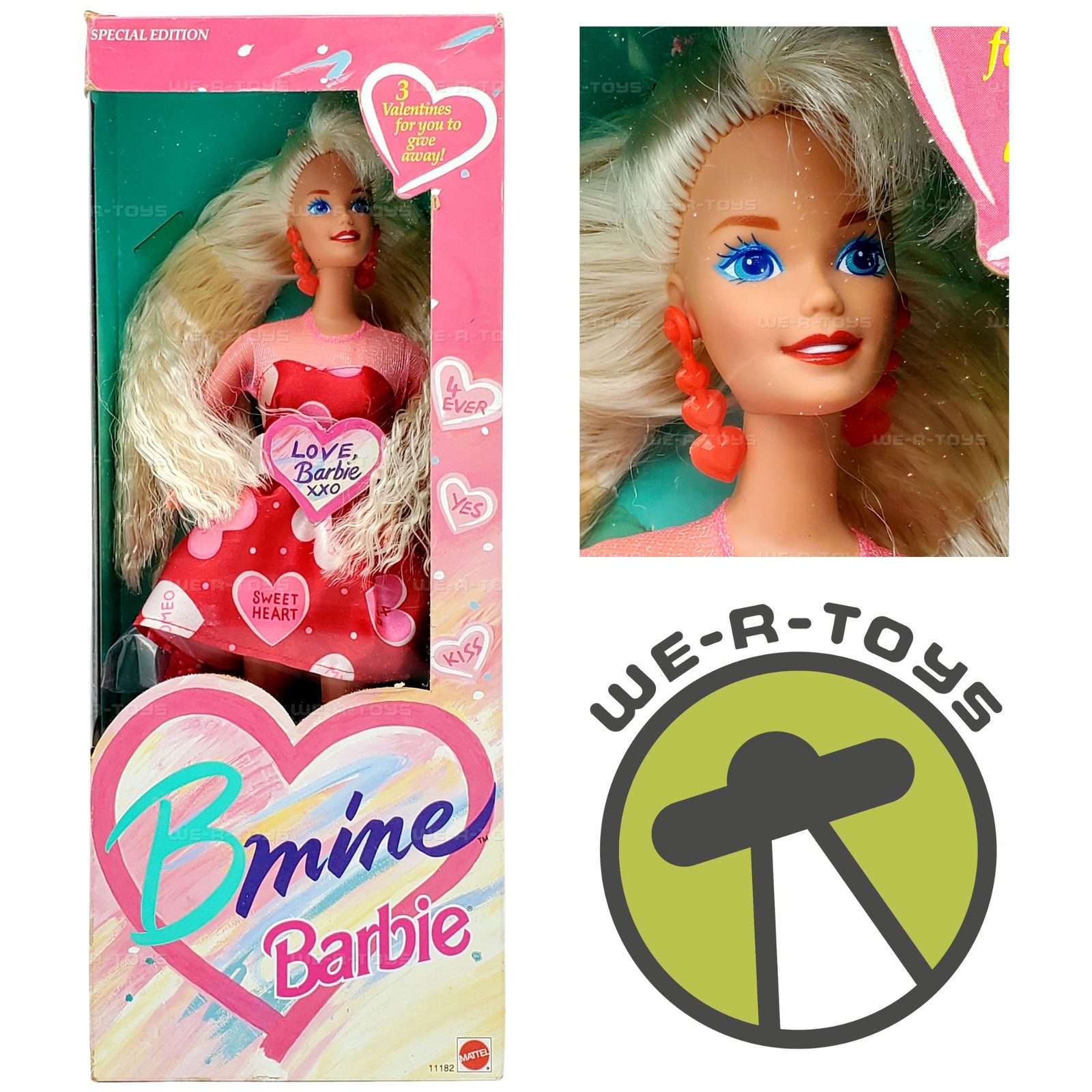 BMINE Valentine Barbie Doll 1993 Mattel 11182