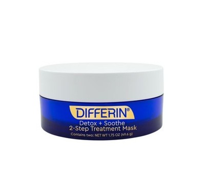 Differin Detox and Soothe 2-Step Skin Care Treatment Clay Face Mask 1.75oz NIB