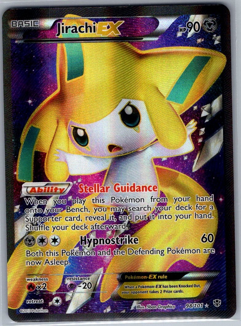Jirachi EX (Full Art) 98/101 Plasma Blast - Pokemon Card - NM