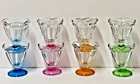 Anchor Hocking USA Color Base 8 Tulip Glass  Ice Cream Sundae Dessert  Dishes
