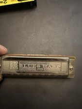 Hohner Blues Harp MS Harmonica Key of A Made in Germany Wood Comb Used