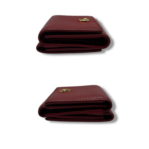 Gucci GG Marmont Leather Wallet Red USED hipped from Japan - Picture 4 of 14