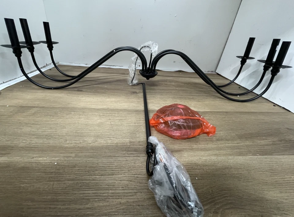 Elegant Lighting LD5056D42MB Rohan 6 Light 42" Candle Style Chandelier-READ- - Image 2 of 4