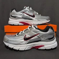 Nike Initiator Running Shoes Men's 10.5 Silver Black White Sneaker
