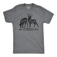 Mens Doe Buck Yourself T Shirt Funny Deer Hunting Tee