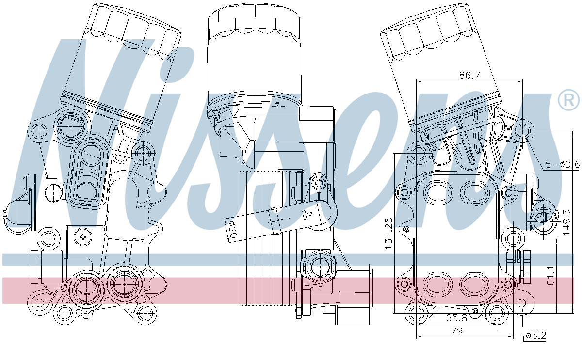 OIL COOLER ENGINE OIL 91311 FOR SKODA FABIA/III/Praktik RAPID/Spaceback VW - Image 3