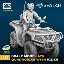 Figure ATV Quadrobike with rider Scale Figure 1:35 Spalah SP20435