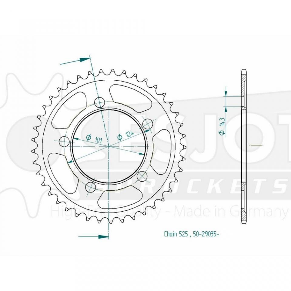 Couronne arrière Esjot 41 dents KTM 990 Supermoto R 2008-2011 pièce transmission moto - 3