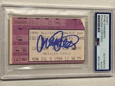 Ryne Sandberg Signed 1990 Home Run Derby STUB PSA DNA Auto RARE