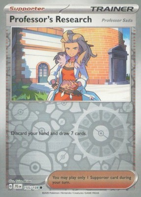 PROFESSOR'S RESEARCH 155/159 COMMON JOURNEY TOGETHER POKEMON REVERSE HOLO NM