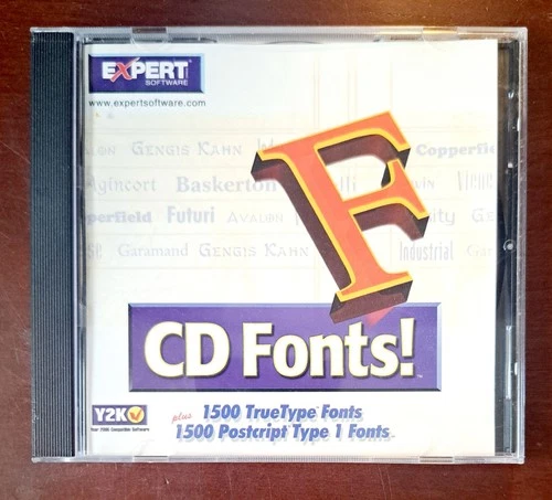 Expert CD Fonts 3,000 TT & PS Fonts, 1999, Copy And Paste Fonts Into Your Folder