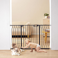 Baby Gate, 29.5"-53" Extra Wide, 30" High, Dog Gate for Stairs Doorways and Hous
