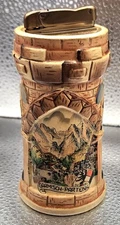 German table lighter vintage 3d stein beer stash jar UNTESTED Garmisch Partenk