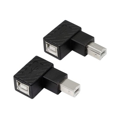 USB 2.0 Type-B Printer Adapter, 2Pack 90 Degrees USB 2.0 B Male to Type-B Fem...