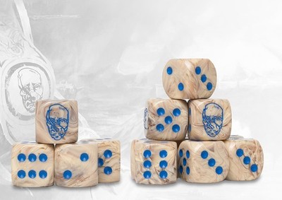 PBW6570 Para Bellum Games Conquest: Spires Logo On Lunar Marbled Dice 24ct