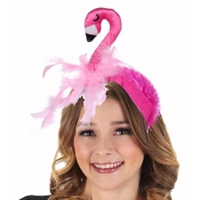 Lovely Stuffed Flamingo Shape Hair Hoop Women Headband Makeup Hair Accessories