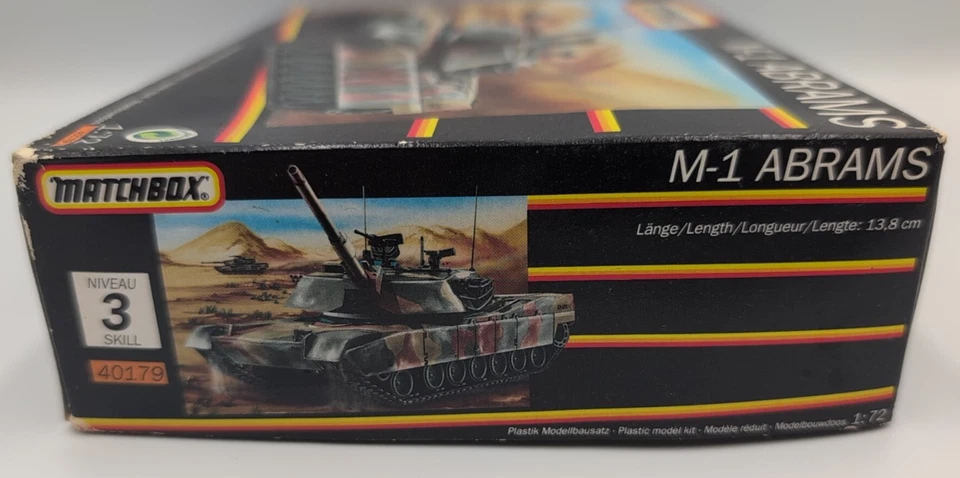 Matchbox M-1 Abrams 40179 Skill 3 Tank Military Model Building Kit Plastic 1:72 - Image 3 of 4