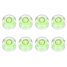 8pcs Circular Bubble Spirit Level 14x8mm Bubble Spirit Level, Green/Black