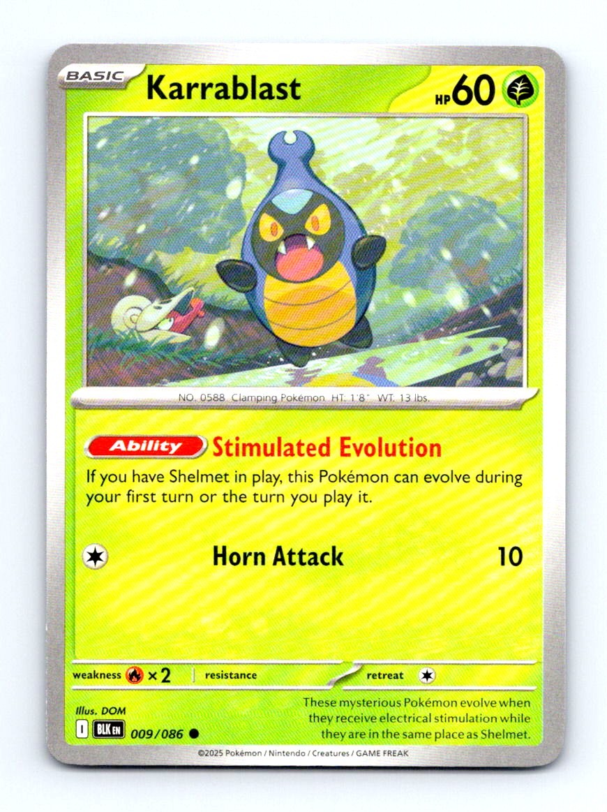 #9 2025 Pokemon Black Bolt - Karrablast BASE