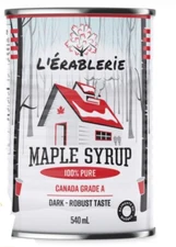 Pure Canadian Maple Syrup Grade A  540ml / 18 oz each Canada