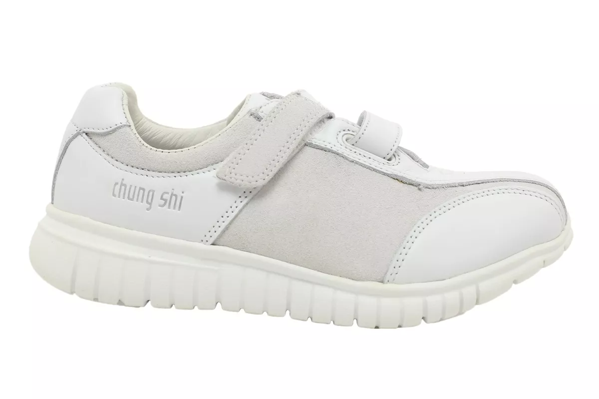 Chung Shi Dux Comodidad Zapatos Mujer Toulouse Cuero Cierre Blanco Talla 36