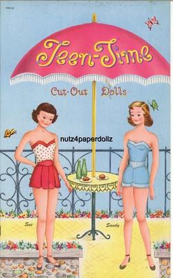 VINTGE 1960s TEEN TIME PAPER DOLLS  RARE ORIG SIZE UNCUT REPOR READ ALL