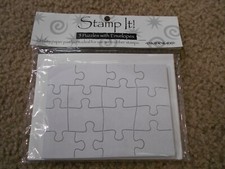 Inkadinkado Stamp It 5 Puzzles W/ Envelopes Quality Paper Products For Stamping
