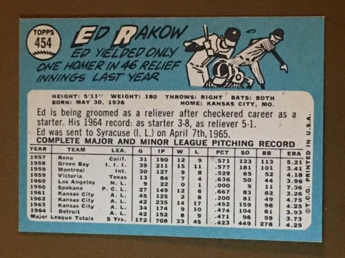 1965 Topps Baseball Singles - Pick Your Card -- 371 to 598 -- High Numbers - Picture 169 of 499