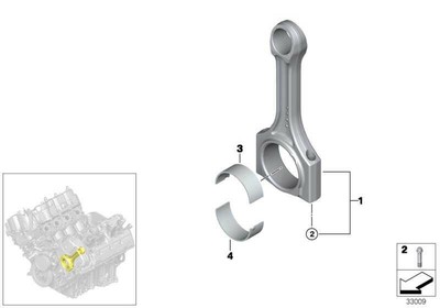 Original BMW 11247646892 - Pleuelstange L 138 5MM 5er 6er 7er X5  