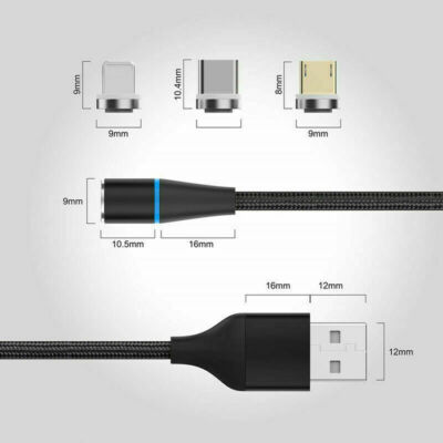 FAST DATA Magnetic Cable Charger For Type C Samsung Phones Cable USA SELLER