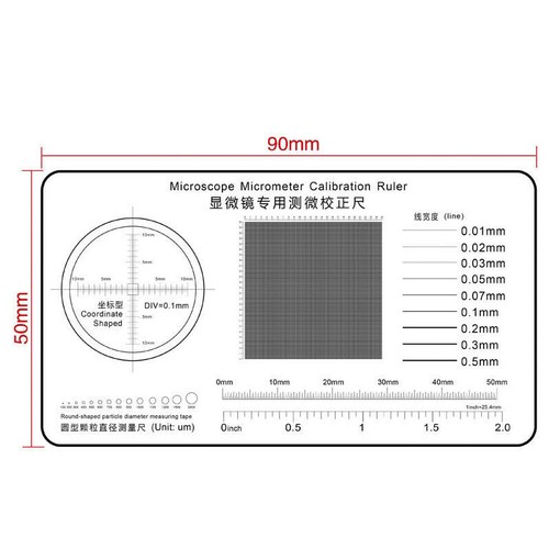 Microscope Micrometer Calibrator Ruler High Precision Film Point Gauge Ruler - Picture 10 of 12