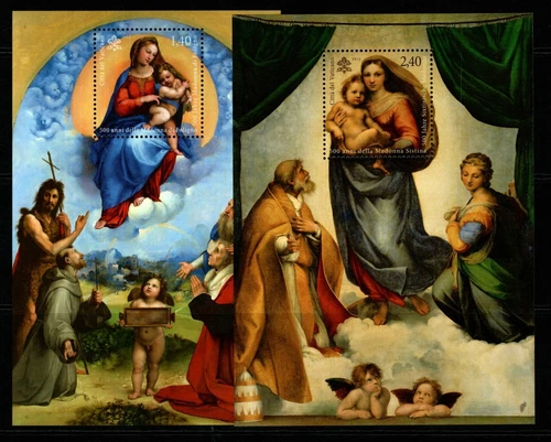 VATICAN CITY SGMS1653a/b 2012 PAINTINGS BY RAPHAEL MNH