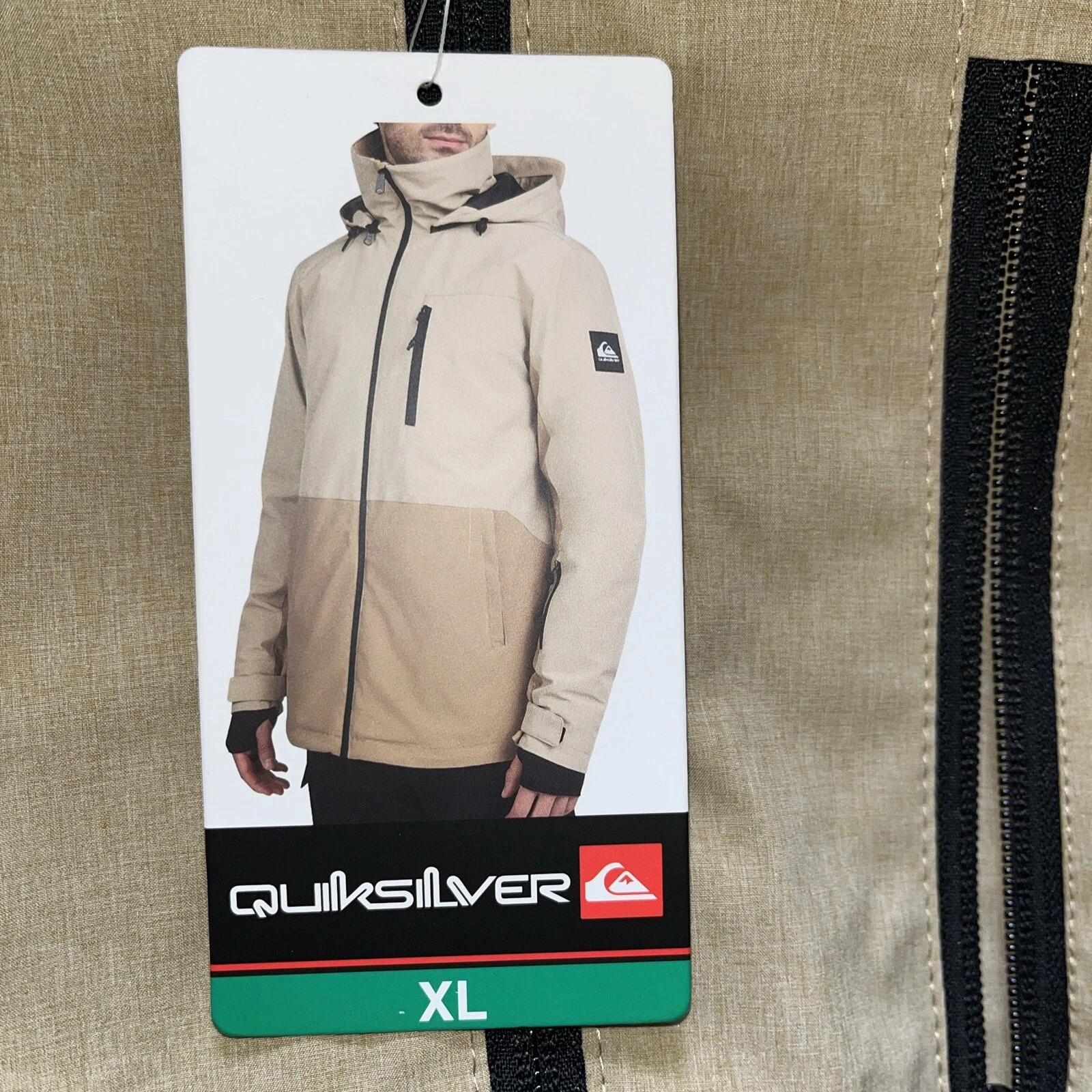 QUIKSILVER MENS SNOW JACKET Tan XL Extra Large - NWT
