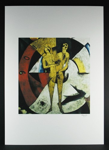 Marc Chagall-Farblithografie-Nummeriert-Handsigniert-Surrealismus+Kubismus-Paris