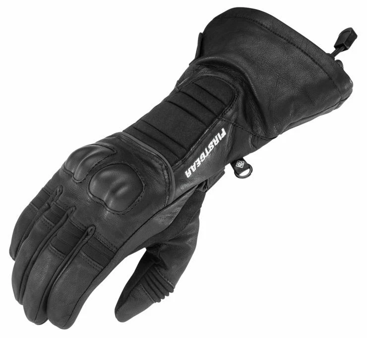 Guantes de moto FirstGear Fargo 3 temporadas negros para mujer talla LG Foto 3 de 3