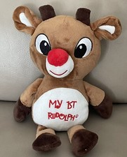 Rashti  Rashti My 1st Rudolph The Red Nosed Reindeer Plush 9" Soft Baby Lovey