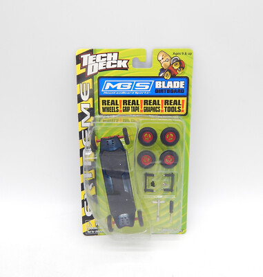 Tech Deck MBS Fingerboard  Blade Dirtboard - blau - vintage - NEU/OVP