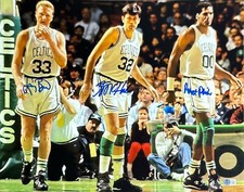 Larry Bird , Kevin McHale, Robert Parish Signed Boston Celtics 16x20 Photo BAS