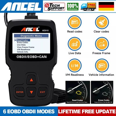ANCEL AD310 Profi KFZ OBD2 Diagnosegerät Auto Scanner Fit Für Acura Fit für BMW