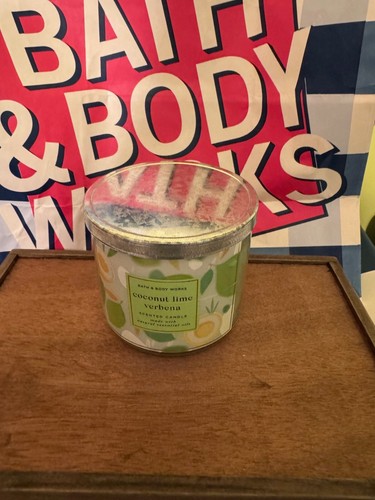 Bath & Body Works COCONUT LIME VERBENA 3 Wick Candle NEW