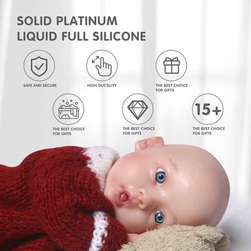 COSDOLL 18.5" Platinum Silicone Baby Dolls Reborn Girl Doll Can Drink Water&Pee - Picture 10 of 16