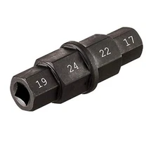 Hex Axle Wrench 4 Metric Hex Sizes 17mm 19mm 22mm 24mm Black Heattreated