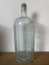 RARE POISON BOTTLE Vintage Glass  Chemist COMPLETE WITH GLASS STOPPER LARGE SIZE