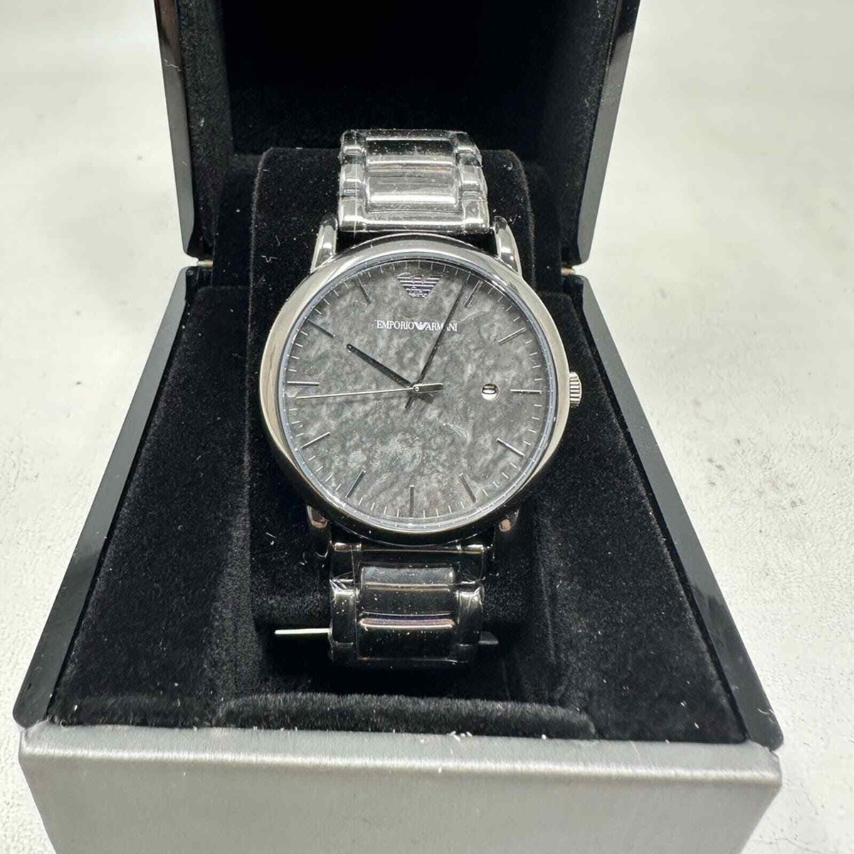 Emporio Armani Quartz Grey Dial Men display picture 1