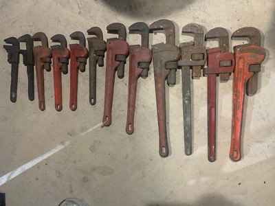 Ridgid Pipe Wrench Lot stillson fuller walworth olympia rigid