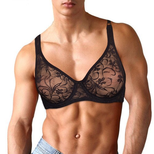 Sexy sujetador de encaje para hombre talla grande bralette ropa | eBay