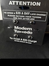 Vintage Black Enamel Silver Tone Tuxedo Shirt Studs Set