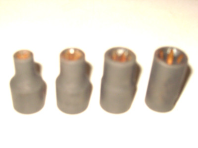 NEW 4-pc 3/8''-dr  EXTERNAL TORX SOCKET SET, E8 - E14, USA, distr. unknown